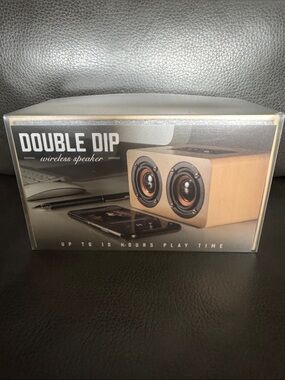 Double Dip Wireless Speaker - Black Wood Finish - Brand New in Package!